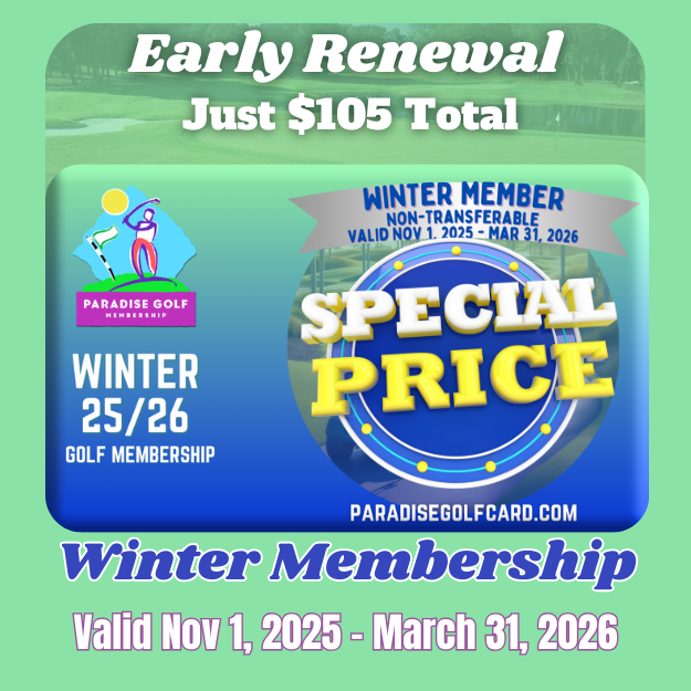 Early Renewal Special Winter 25-26 Membership ($105 total)