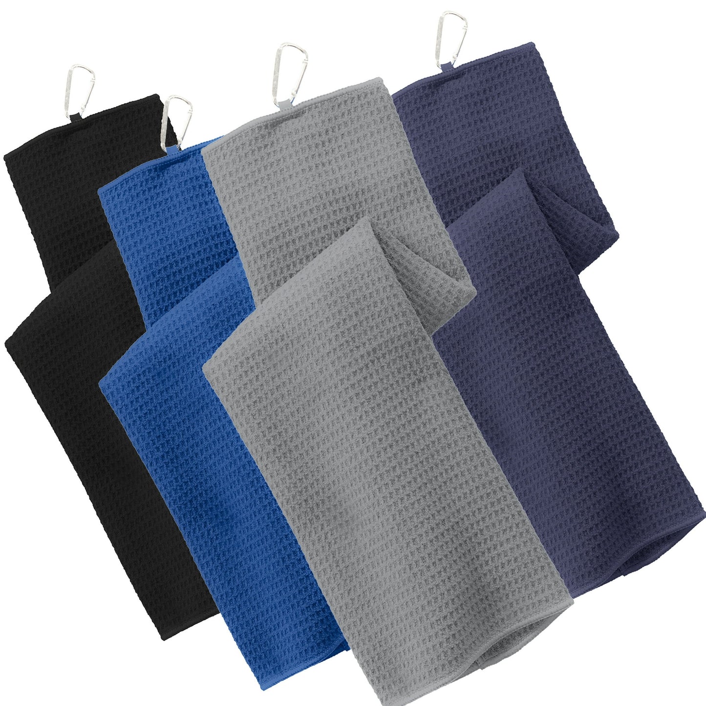 Waffle Texture Golf Towel Variety 4-Pack