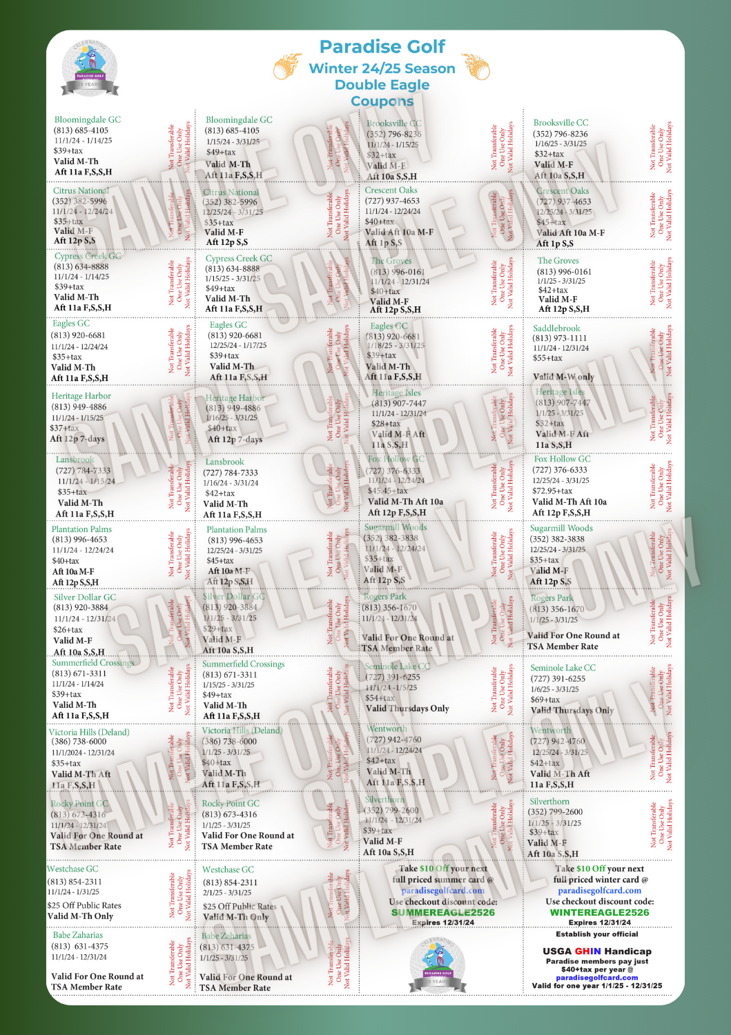 Early Renewal Special Winter 25-26 Membership ($105 total)