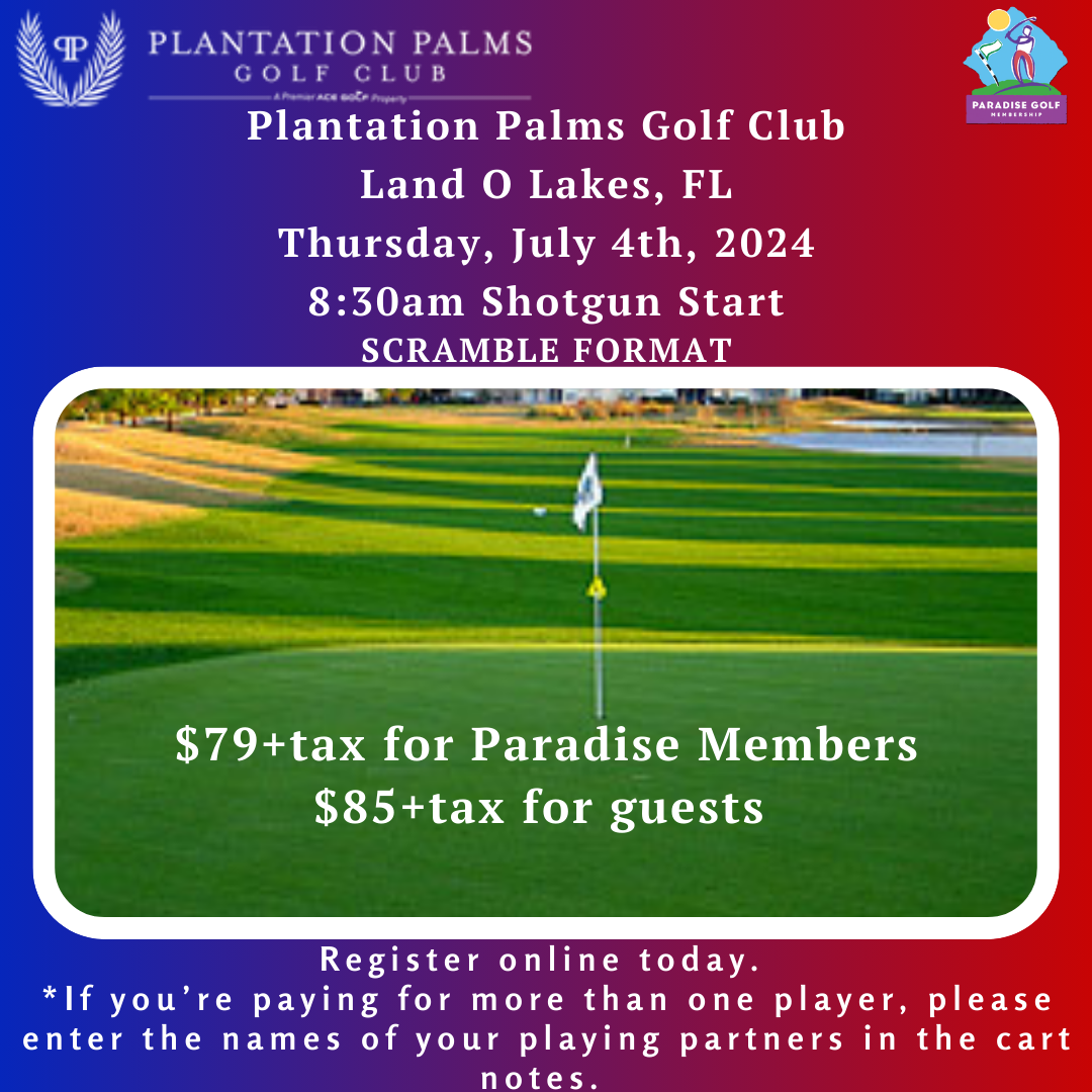 July Fourth Independence Day Scramble - Plantation Palms