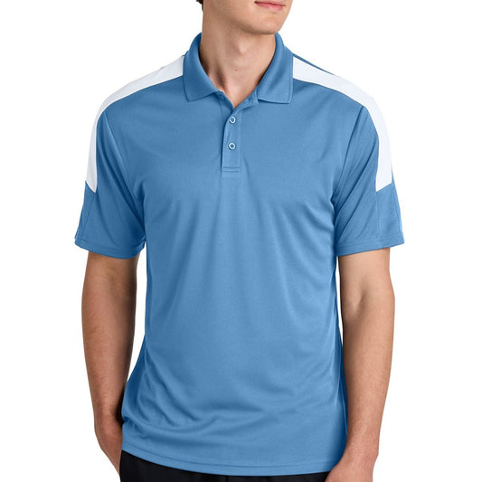 Men's Performance Colorblock Shoulder Polo Golf Shirt