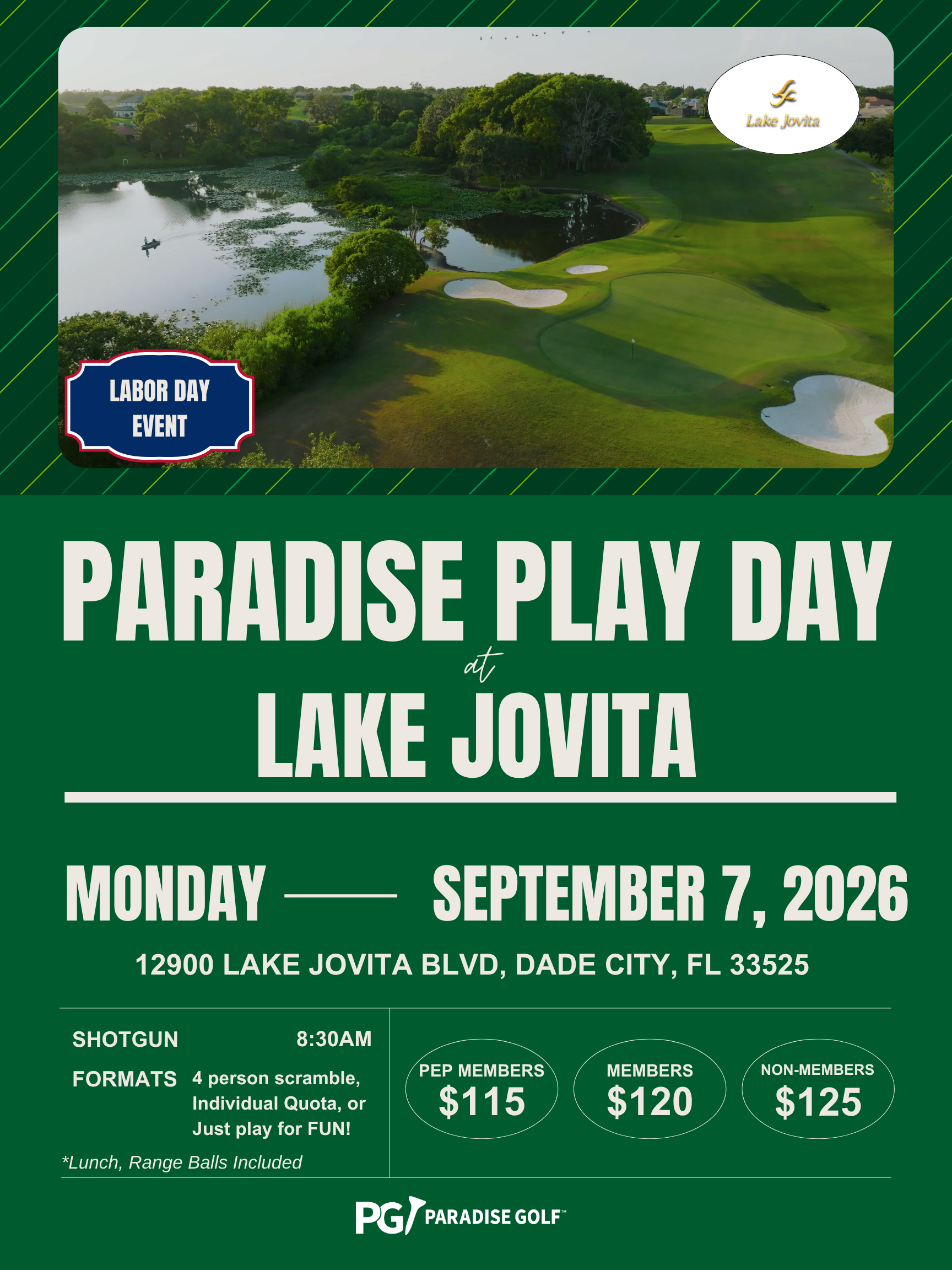 September 7 Play Day at Lake Jovita