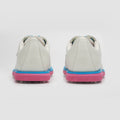 White sneakers with blue and pink soles on a white background sells at Paradise Golf