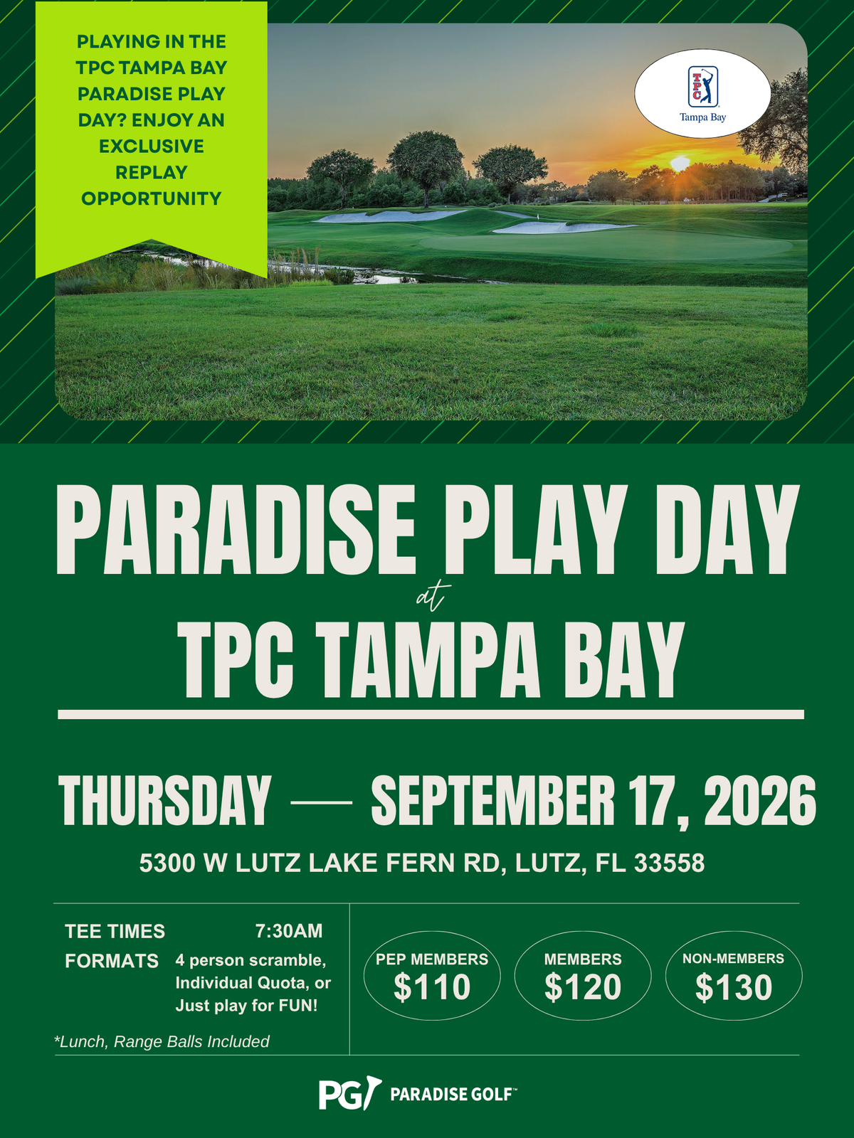 September 17 Play Day at TPC Tampa Bay