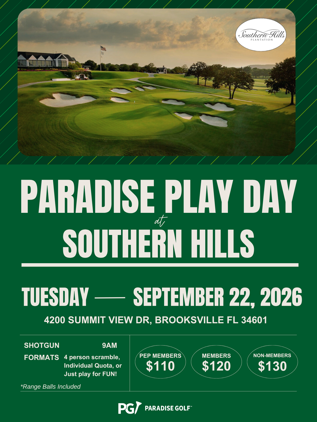 September 22 Play Day at Southern Hills Plantation