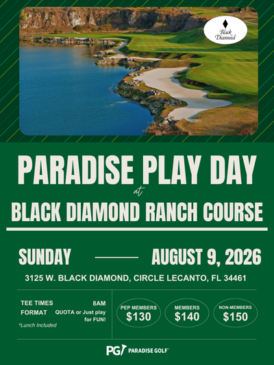 August 9 Play Day at Black Diamond Ranch Course