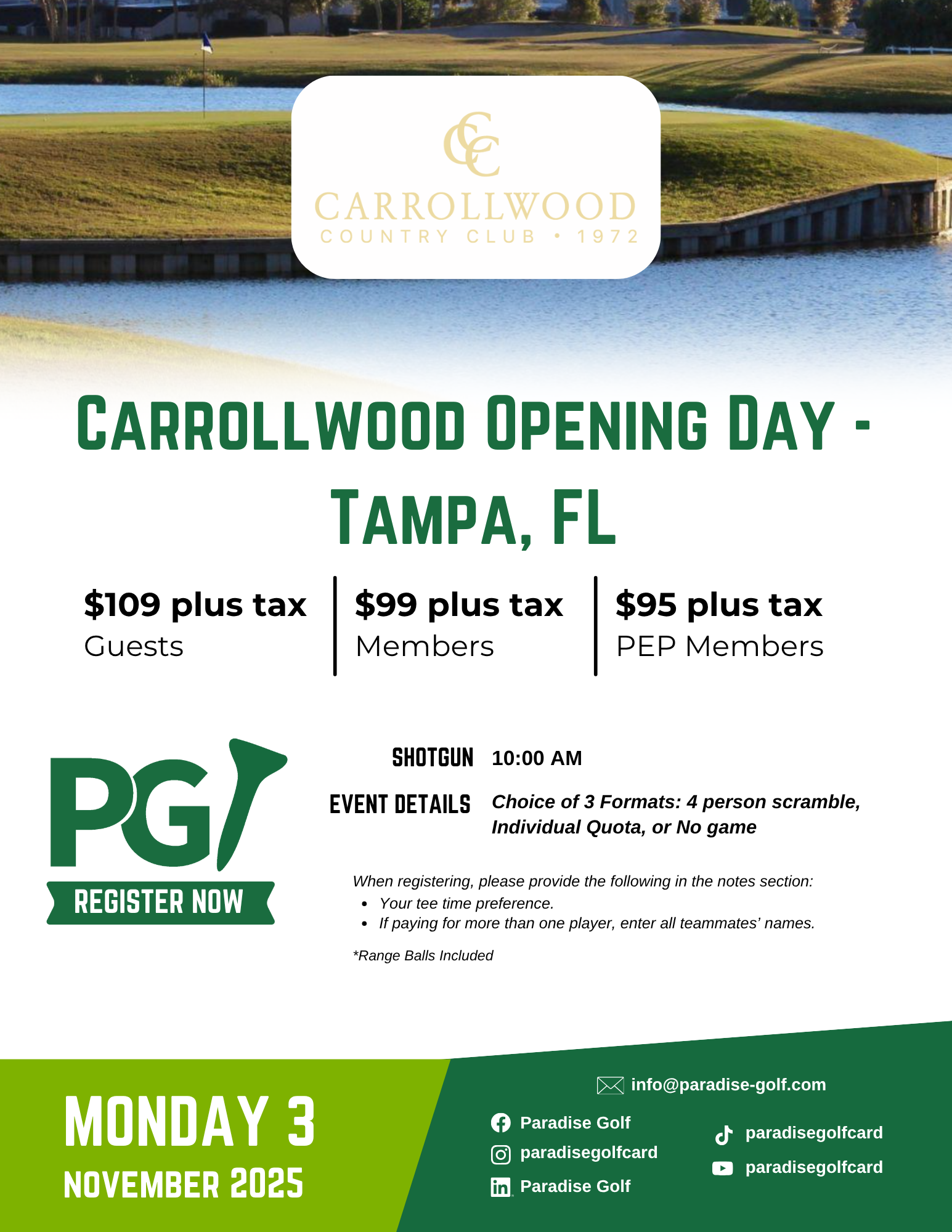 Carrollwood Country Club Play Day