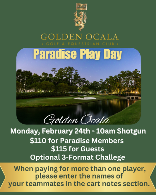 Golden Ocala Play Day Monday February 24th