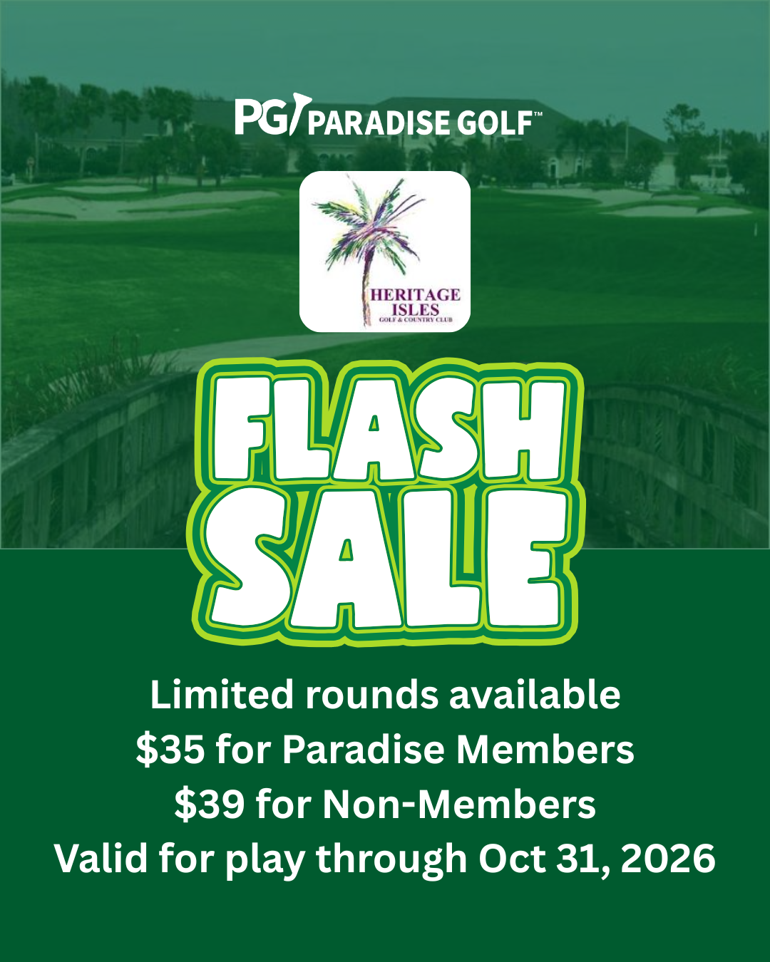 Round of Golf at Heritage Isles