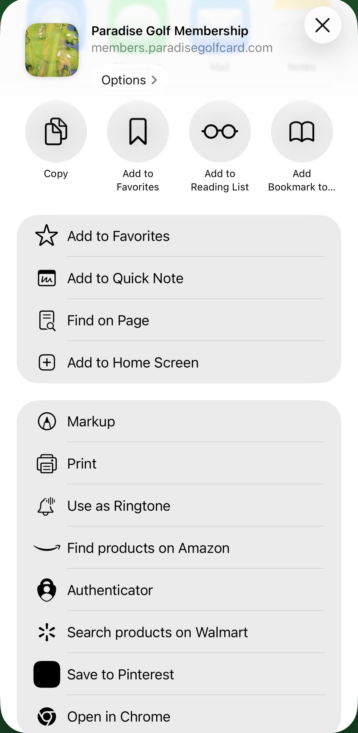 Choose “Add to Home Screen”