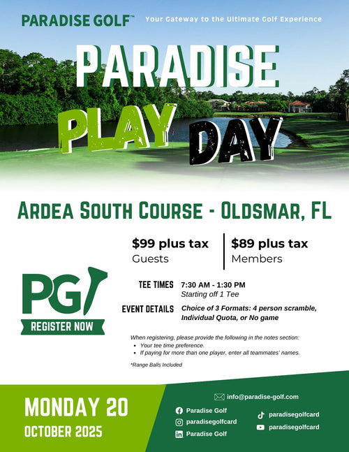 Ardea Country Club Play Day Tournament Monday October 20th