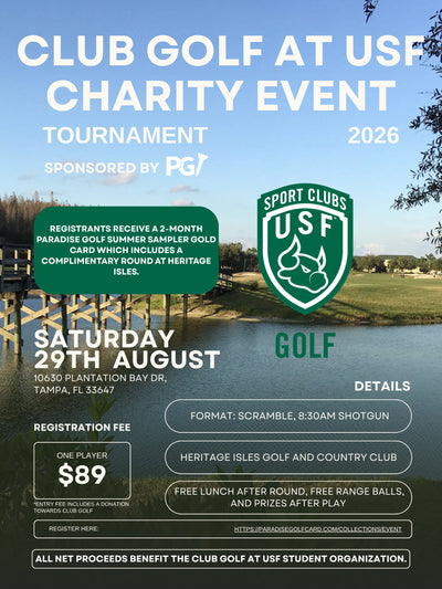 August 29 Club Golf at USF Charity Event/Play Day