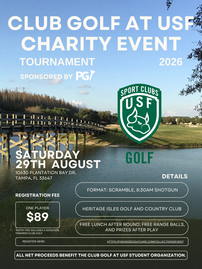August 29 Club Golf at USF Charity Event/Play Day