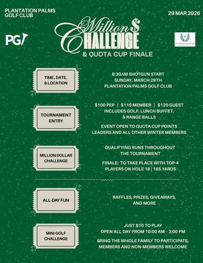 Paradise Golf Member Day At The Palms - Plantation Palms - Sun, Mar 29,2026