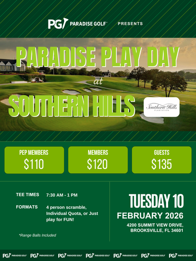 Southern Hills Play Day Tue Feb 10, 2026